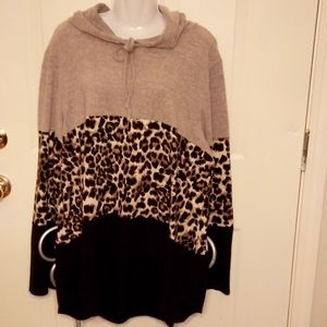 Lilypad Long Sleeve Leopard Hoodie